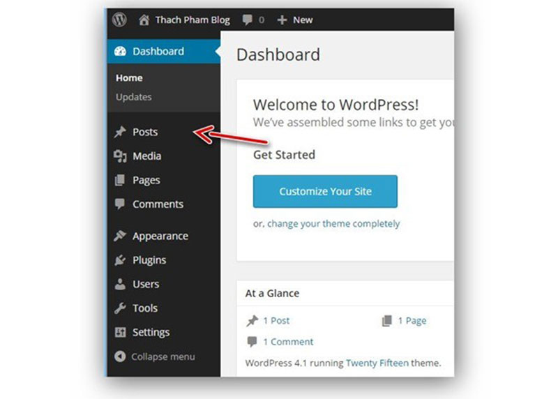 cách đăng bài viết cho website - truy cập vào bài viết