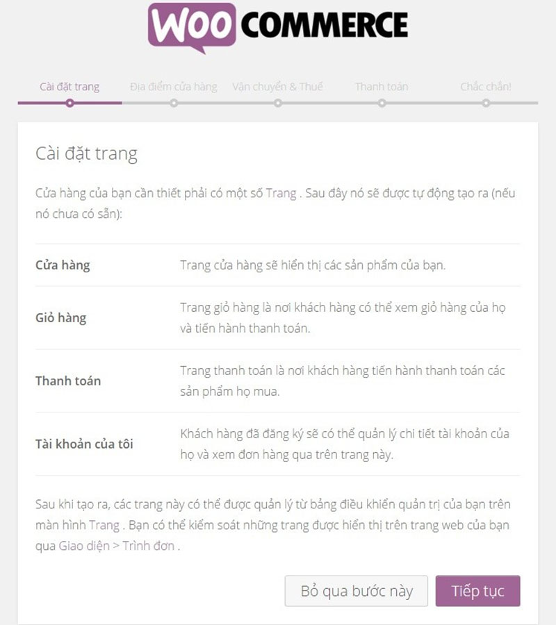 thiết lập thuộc tính cho woocommerce