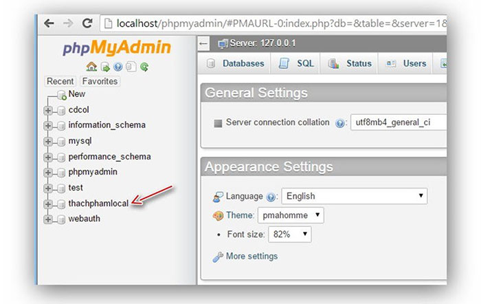 chuyển dữ liệu từ localhost lên host