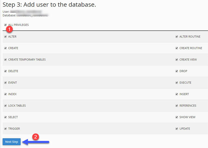 tạo database trên cpanel hosting