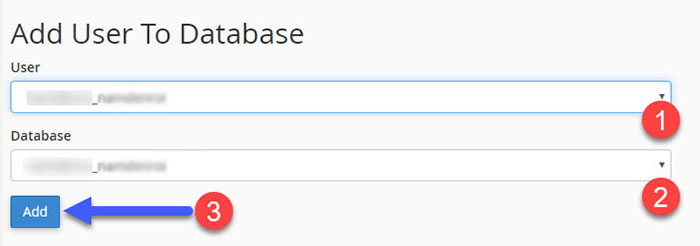 tạo database trên cpanel hosting