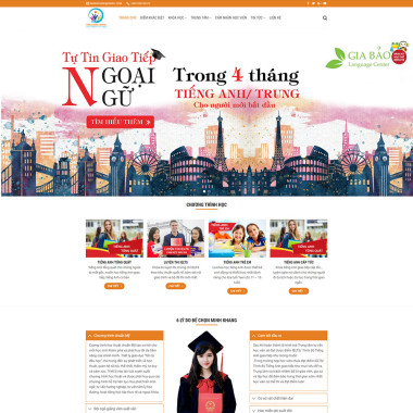 Theme wordpress flatsome trung tâm tiếng anh