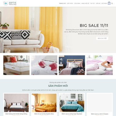 Theme wordpress flatsome bán nệm