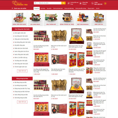 Theme wordpress flatsome bán nhân sâm 01