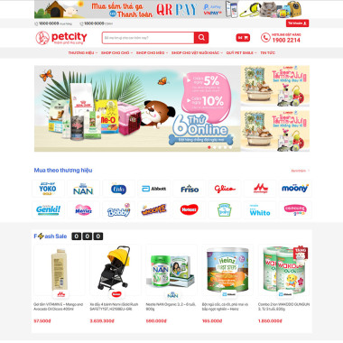 Theme wordpress flatsome bán tạp hóa online