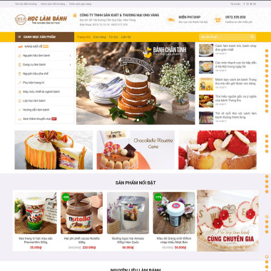Theme wordpress flatsome tiệm bánh ngọt