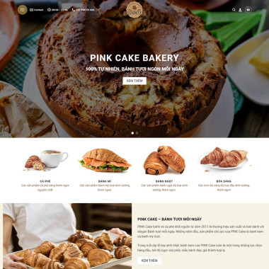 Theme wordpress flatsome bán bánh ngọt 01