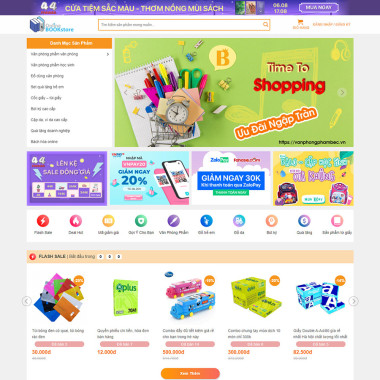 Theme wordpress flatsome bán sách 01