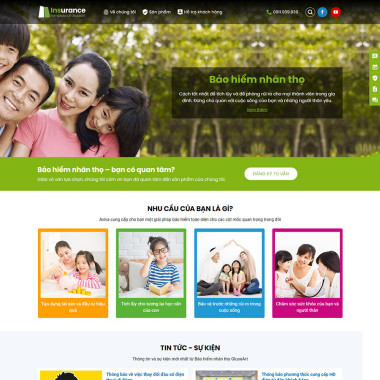Theme wordpress flatsome công ty bảo hiểm