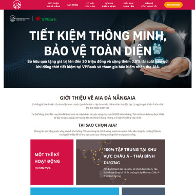 Theme wordpress flatsome giới thiệu bảo hiểm AIA