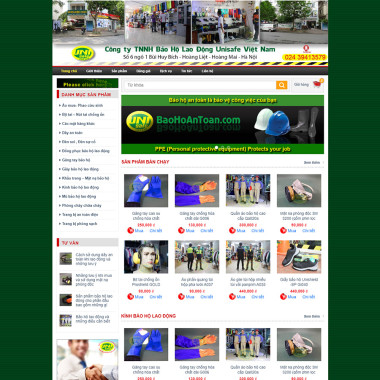 Theme wordpress flatsome bán đồ bảo hộ dạng cổ điển