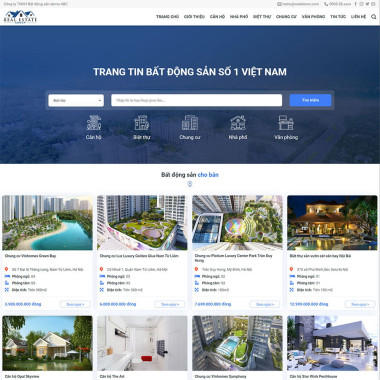 Theme wordpress flatsome bất động sản Real Estate Group