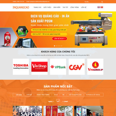 Theme wordpress flatsome dịch vụ quảng cáo, biển quảng cáo