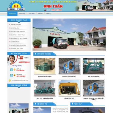 Theme wordpress flatsome bán thiết bị cẩu trục