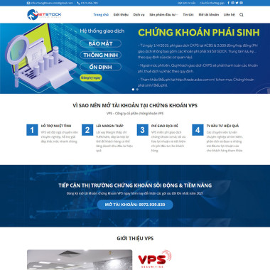 Theme wordpress flatsome giới thiệu công ty chứng khoán