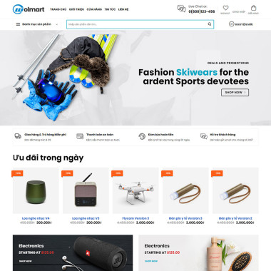Theme wordpress flatsome bán sản phẩm công nghệ