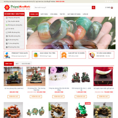 Theme wordpress flatsome bán đá quý đẹp