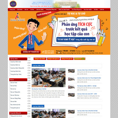 Theme wordpress flatsome trung tâm gia sư