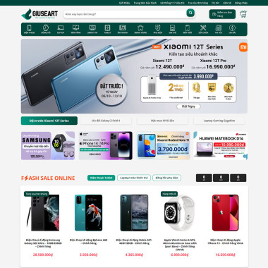 Theme wordpress flatsome bán điện thoại 06