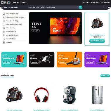 Theme wordpress flatsome bán hàng điện tử