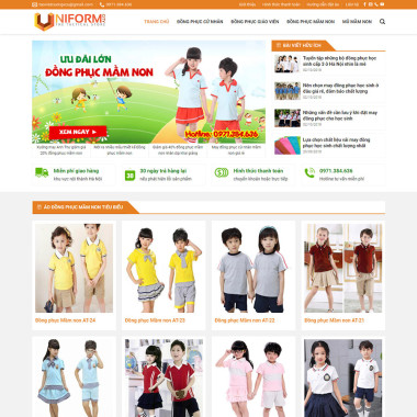 Theme wordpress flatsome bán đồng phục