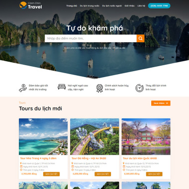 Theme wordpress flatsome du lịch 12