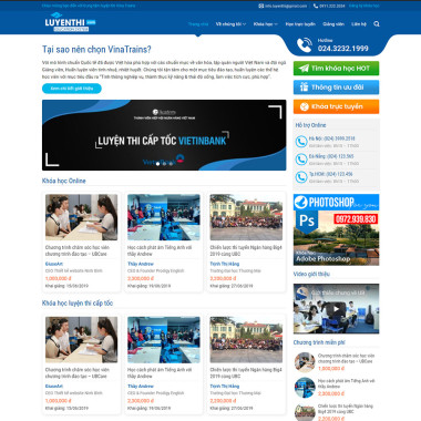 Theme wordpress flatsome trung tâm luyện thi