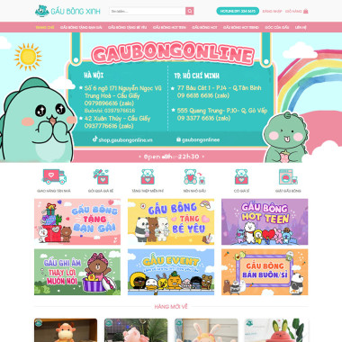 Theme wordpress flatsome bán gấu bông