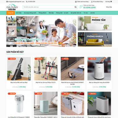 Theme wordpress flatsome bán đồ gia dụng