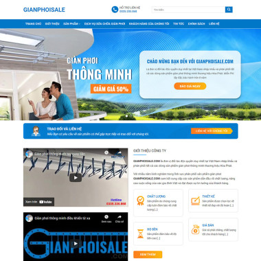 Theme wordpress flatsome bán giàn phơi