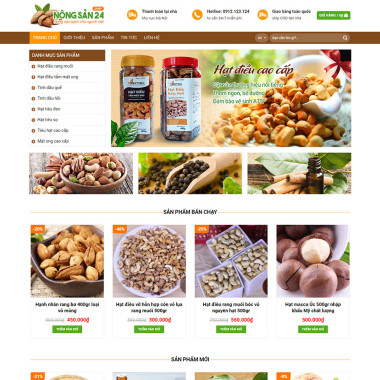 Theme wordpress flatsome bán hạt điều