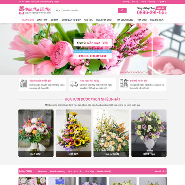 Theme wordpress flatsome bán hoa tươi 01