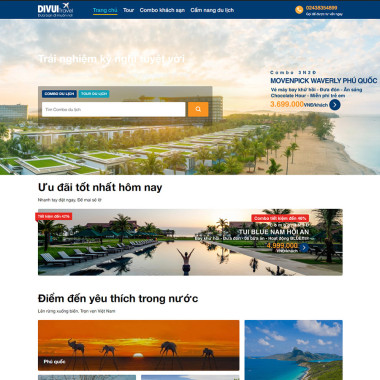 Theme wordpress flatsome du lịch giống ivivu