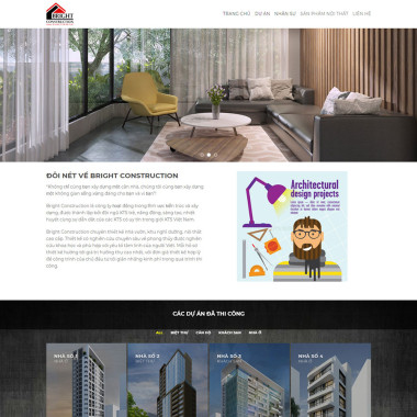 Theme wordpress flatsome công ty kiến trúc