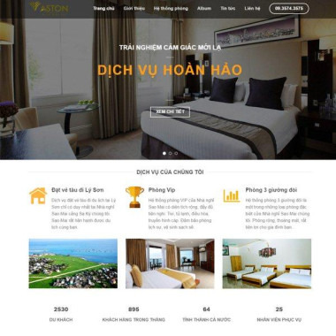 Theme wordpress flatsome khách sạn