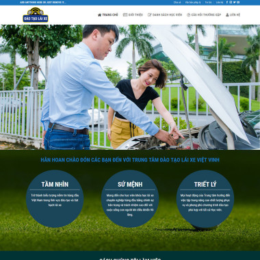 Theme wordpress flatsome trung tâm lái xe