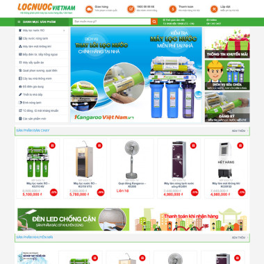 Theme wordpress flatsome bán lọc nước