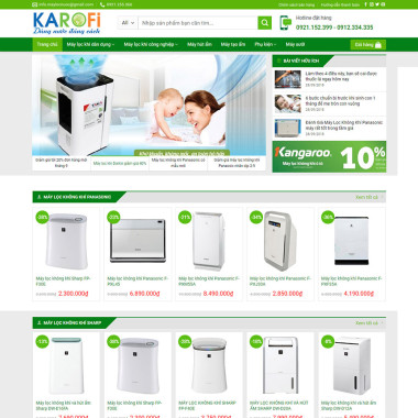 Theme wordpress flatsome bán máy lọc nước 01