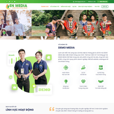 Theme wordpress flatsome công ty marketing , media