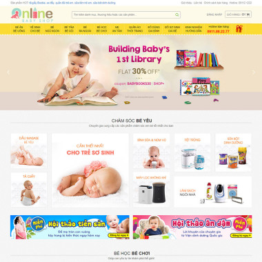 Theme wordpress flatsome mẹ và bé 02