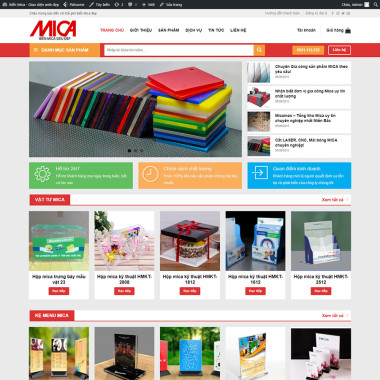 Theme wordpress flatsome bán sản phẩm Mica