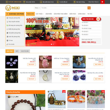 Theme wordpress flatsome phong thủy Mixi