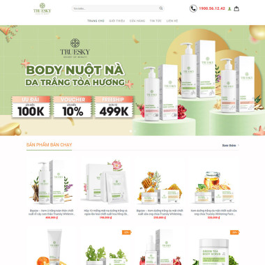 Theme wordpress flatsome mỹ phẩm 14