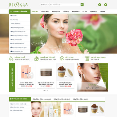 Theme wordpress flatsome bán mỹ phẩm đẹp 4