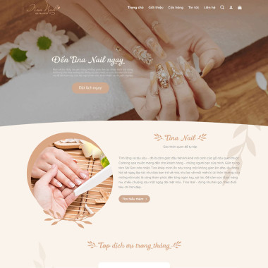 Theme wordpress flatsome dịch vụ nail và phụ kiện