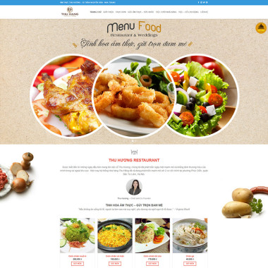 Theme wordpress flatsome nhà hàng 01