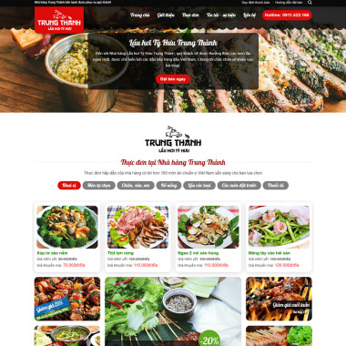 Theme wordpress flatsome nhà hàng 03