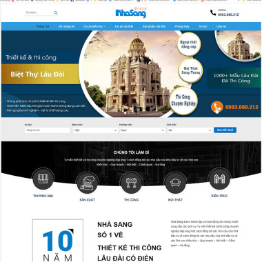 Theme wordpress flatsome kiến trúc nhà sang