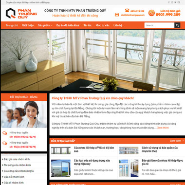 Theme wordpress flatsome bán nhôm kính