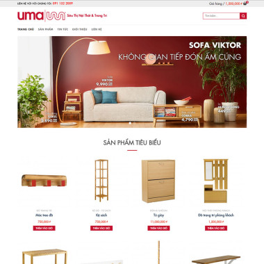 Theme wordpress flatsome nội thất xinh